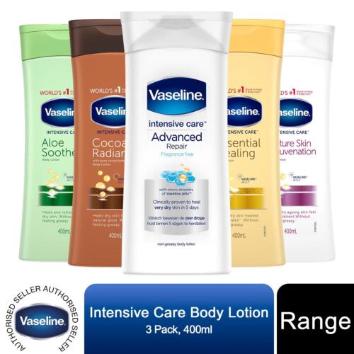 Vaseline Intensive Care Body Lotion, 3 Pack, 400ml