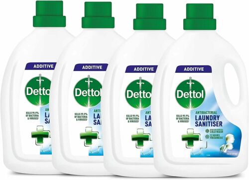 Dettol Antibacterial Laundry Sanitiser Cleanser Additive Fresh Cotton Pack of 4 Fast & Free P&P – Authorised Seller