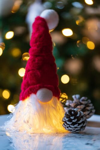 Christmas Gonk Decoration Light Up LED Figure Nordic Santa Soft Plush Home Xmas