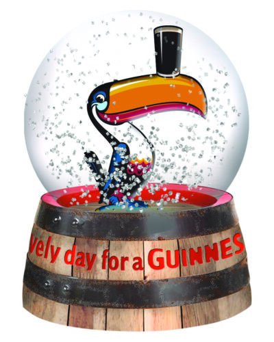 Guinness Toucan Snow Globe 65mm x 95mm (sg)
