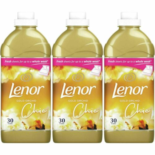 3 x Lenor Fabric Conditioner Gold Orchid 1.05L 30 Washes Laundry Softener Fresh