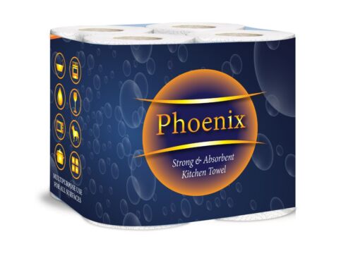 24 Rolls Phoenix Super Strong and Absorbent Multi Purpose Kitchen Roll