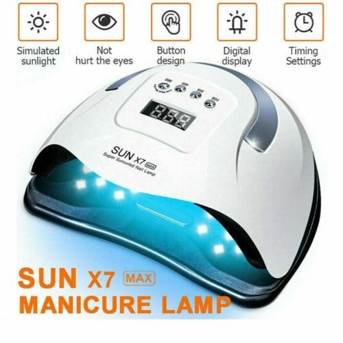 Professional LED UV Nail Dryer Gel Polish Lamp Salon Manicure MAX 180W SUN X7 UK