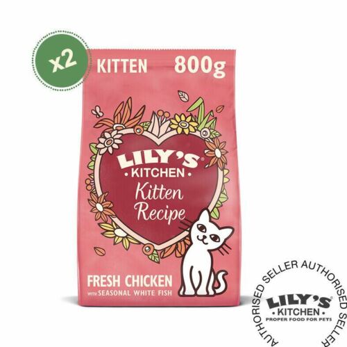 Lily’s Kitchen (2 x 800g) Chicken & White Fish – Grain Free Kitten Dry Food