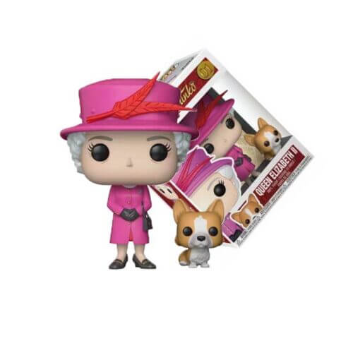 Kid FUNKO-POP : Queen Elizabeth ROYALS II With Dog Exclusive Vinyl Action Figure