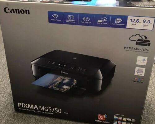 Canon PIXMA MG5750 All-in-One Wireless Inkjet Printer – Black (0557C006AA)