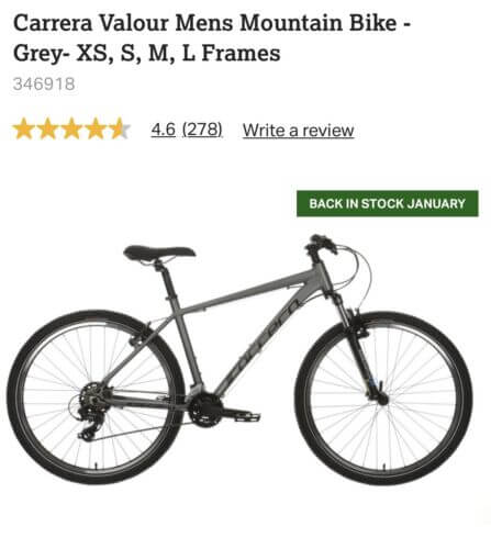 carrera valour mountain bike