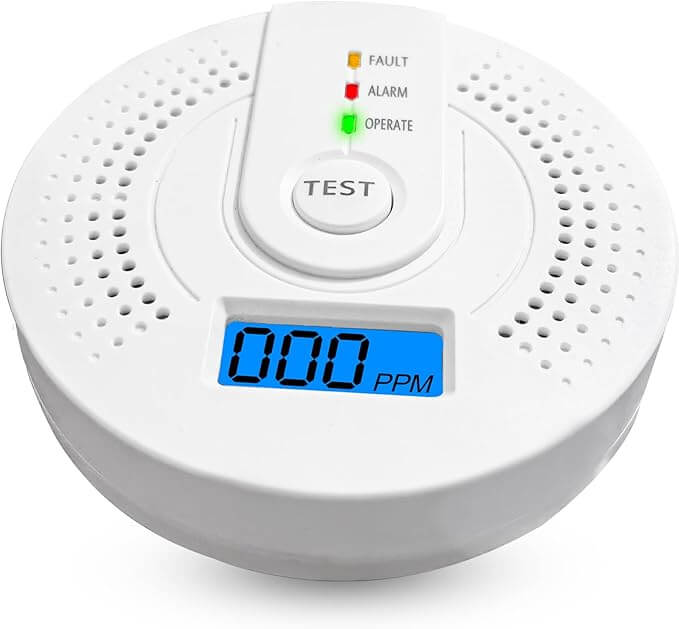 Carbon Monoxide Detector,Carbon Monoxide Alarm With LED display, CO Alarms Monitor for Home Safety,Comply with EN50291 Standard (AA Battery NOT Included)